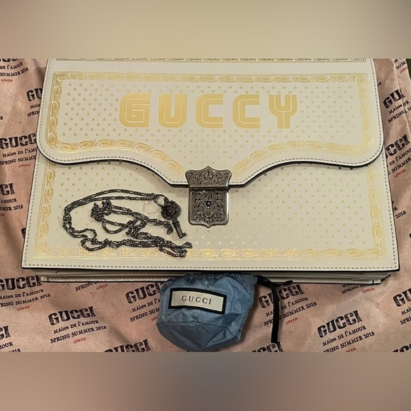 EUC Gucci X Sega Collaboration Star Printed Clutch - Picture 8 of 13